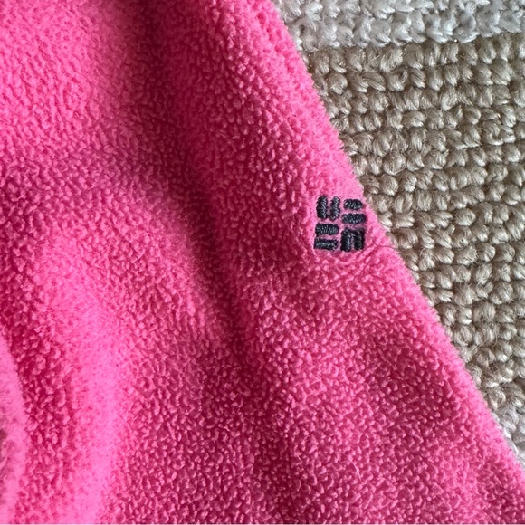 Columbia Pink Fleece Quarter Zip Lightweight Pullover Jacket Girls Youth S (7/8) - Picture 7 of 10